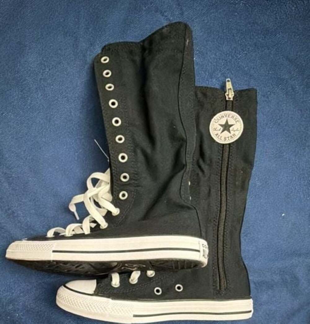 Converse Chuck Taylor All Star XX Hi Shoes Youth Size 2 Black Mid Calf Sneakers